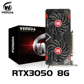 Компьютерная видеокарта VEINEDA RTX3050 8GB GDDR6 128bit RTX 3050 8GB Игровой ПК rtx 3070 DP * HDMI-совместимая плата для видео