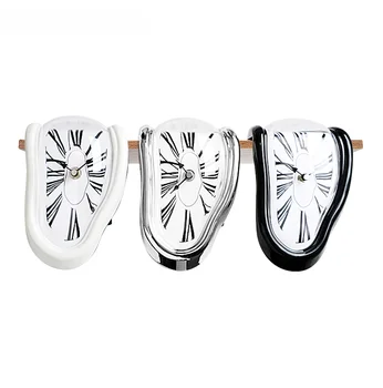 Креативные плавящиеся часы HOOMIN Украшение дома подарок Часы в стиле Сюрреализма Сальвадора Дали, Сюрреалистические Искаженные настенные часы