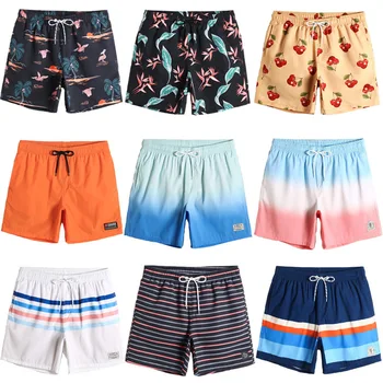 Летние пляжные шорты Мужские Гавайские Повседневные шорты с принтом Кокосовой пальмы, Приморские спортивные шорты, легкие дышащие вечерние короткие брюки для отдыха