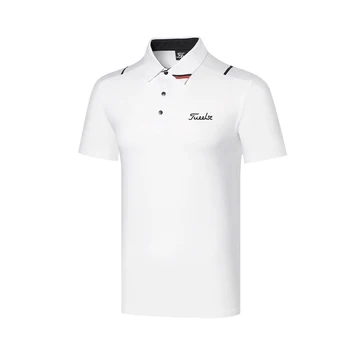 Летняя одежда для гольфа, Мужская новая футболка, повседневная спортивная дышащая быстросохнущая рубашка-ПОЛО, Свободная износостойкая рубашка с короткими рукавами