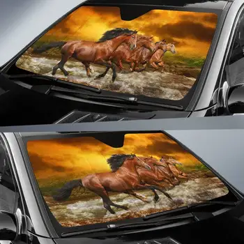лошадь животное солнцезащитный козырек на лобовое стекло автомобиля run автоаксессуары украшение солнцезащитный козырек в подарок