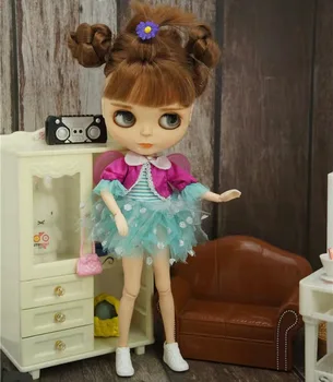 Милая Кукольная одежда 1/6 BJD для куклы Blythe, Комплект одежды для куклы Blyth, 11,5 