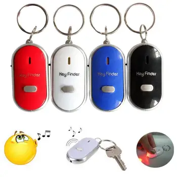 Мини-свисток Анти-Потерянный брелок для ключей, Сигнализация, Кошелек, трекер для домашних животных, Умный мигающий звуковой сигнал, дистанционный локатор, брелок для поиска ключей + светодиодный