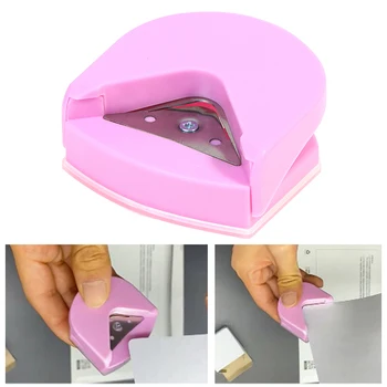 Мини Угловой Триммер Угловой Прочный Круглее Перфоратор R4 DIY Резак для бумаги Розовый Перфоратор R4 Diy Papier Cutter Roze