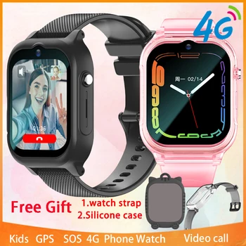 Мода для Xiaomi 4G Детские Смарт-часы SIM-карта Видеозвонок Smartwatch GPS WIFI Трекер Детские Часы для Мальчиков и Девочек Студенческие 2023