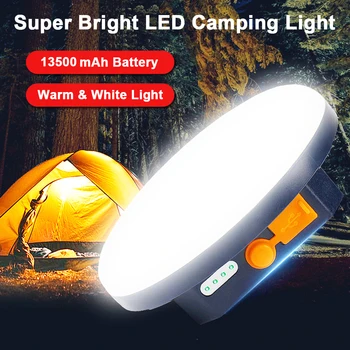 Модернизированный 13500 мАч USB Перезаряжаемый светодиодный фонарь для кемпинга с магнитным зумом, портативный фонарь, освещение для палатки, Освещение для технического обслуживания