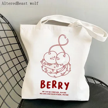 Модные женские сумки для покупателей The Boyz Sunwoo Berry На заказ, Экологическая сумка для хранения, Многоразовая Холщовая сумка на плечо, школьная сумка