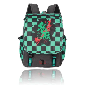Модный Новый аниме-рюкзак Demon Slayer, Мультяшный милый студенческий школьный рюкзак из искусственной кожи, сумка-ранец