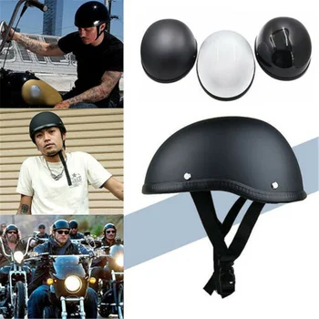 Мотоциклетный шлем для Harley, Винтажный шлем с половиной лица Для Mtb велосипеда, Круизера, скутера, Матовые черные шлемы, аксессуары Casco Moto