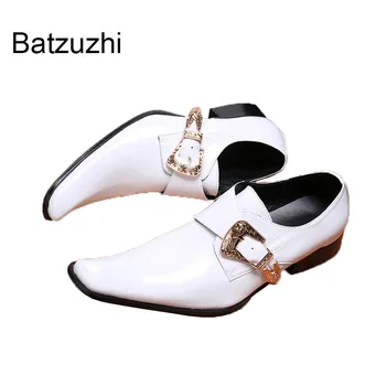 Мужские модельные туфли Batzuzhi из натуральной кожи, модные мужские кожаные туфли, белые кожаные свадебные туфли, мужские Zapatos Hombre, большой US12
