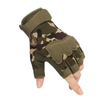 Мужские тактические перчатки в стиле милитари, перчатки для стрельбы без пальцев, противоскользящие, для охоты, спорта на открытом воздухе, пейнтбола, страйкбола, велосипедных перчаток