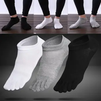 Мужские Хлопчатобумажные Носки с пятью пальцами, Спортивные носки на лодыжках, Дышащие Низкие Z3T0