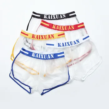 мужские шорты, прозрачные пляжные плавательные штаны из ПВХ, домашние боксеры, сексуальные модные свободные и забавные шорты KX005-DK