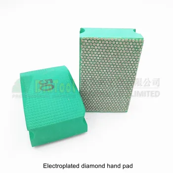 Накладка для ручной полировки с алмазным гальваническим покрытием DIATOOL, 2 шт., 90X55 мм, твердая накладка для рук на вспененной основе
