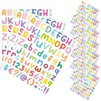 Наклейки с письмами для почтовых ящиков для детей, маленькие цветные наклейки, самоклеящиеся буквы, поделки