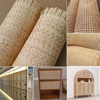 Натуральный ротанговый рулон плотного переплетения, мебель для дома, декоративный индонезийский плетеный коврик из тростника, материал для ремонта стула, стола, шкафа