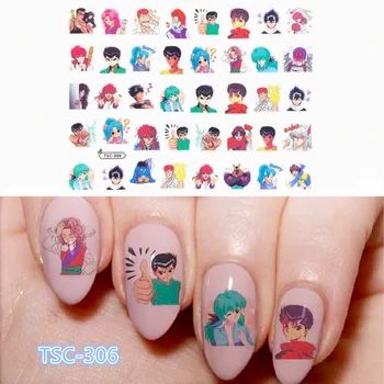 Новейшая серия персонажей аниме TSC-306, 3D наклейка для ногтей, наклейка для ногтей, тиснение, экспорт, Япония, стразы