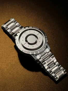 Новое поступление Часов Мужские Магнитные часы с шарикоподшипником Кварцевые наручные часы для мужчин с браслетом из нержавеющей стали