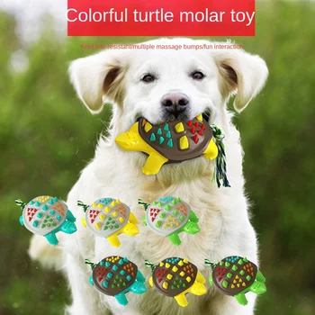 Новые игрушки для домашних животных, ручной бросок, красочная черепаха, игрушки для собак, устойчивые к укусам, молярные интерактивные обучающие аксессуары