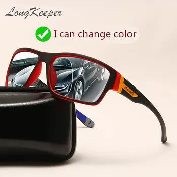 Новые Квадратные Фотохромные Солнцезащитные очки Для Мужчин Для вождения на открытом воздухе С Изменяющимися цветными линзами Солнцезащитные Очки UV400 Очки Oculos De Sol Masculino