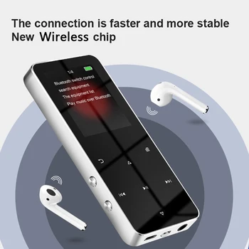 Новый 2,0-дюймовый Металлический сенсорный Музыкальный плеер MP3 MP4 с поддержкой Bluetooth 5,0, с FM-будильником, Шагомером, электронной книгой, встроенным динамиком
