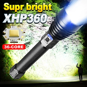 Новый фонарик высокой мощности, сильный дальнобойный USB-зум с прямой зарядкой, Лучшие многофункциональные светодиодные фонари для кемпинга