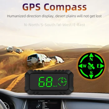 Новый Цифровой Спидометр Универсальный Gps Автомобильный Hud Head Up Дисплей Предупреждение о скорости Миль/ч Наружные Внедорожные Аксессуары Hd Guide Head Up G7