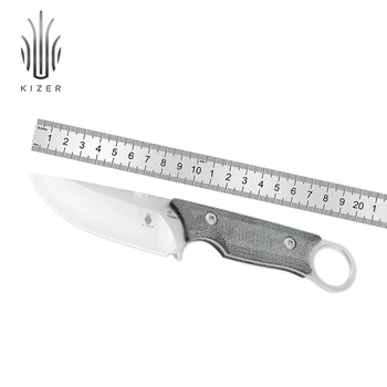 Нож с фиксированным лезвием Kizer Cabox 1048A1 2023, новая ручка из микарты со стальным лезвием D2, фиксированный нож с ножнами