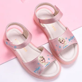 Обувь с замороженными отверстиями для девочек Disney Minnie; Летние Тапочки для мальчиков и девочек; детская пляжная обувь с Микки и Минни