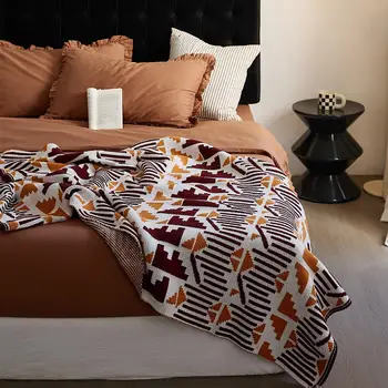 Одеяло для сна YUZI в стиле бохо с кисточками, легкое дышащее, приятное для кожи, супер мягкое одеяло для домашнего декора