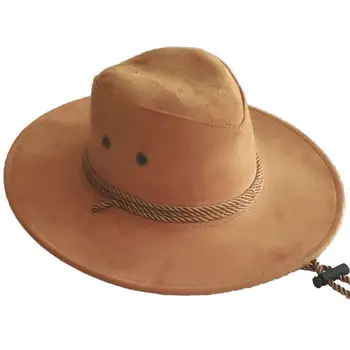 Однотонная мужская Ковбойская шляпа в стиле Вестерн с большими краями, Джазовые шляпы джентльмена-пастушки, Панама для Костюмированной вечеринки в стиле Вестерн, Монгольские кепки для мужчин