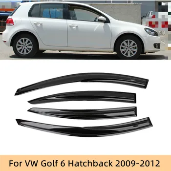 Оконный Козырек Защита От Солнца и дождя Защитные тенты Укрытие Клейкая накладка для Volkswagen VW Golf 6 MK6 Хэтчбек 2009-2012