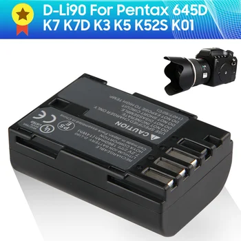 Оригинальная Сменная Батарея D-Li90 Для Pentax 645D K7 K7D K3 K5 K52S K01 1860mAh 7,2V 14Wh Аккумулятор