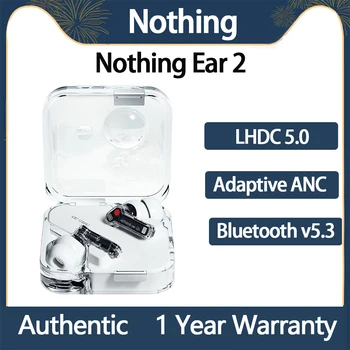 Оригинальные Наушники Nothing Ear 2 Ear 1 Audifonos TWS True Wireless Earbuds Bluetooth Adaptive ANC Sport Hi-Res Dynamic 36 Часов Воспроизведения
