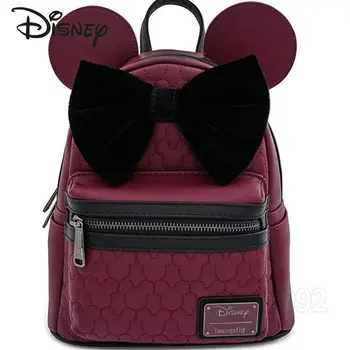 Оригинальный Женский рюкзак Disney Minnie 2023, Новый роскошный Брендовый мини-рюкзак для отдыха, модный школьный рюкзак с рисунком 3D милой девочки
