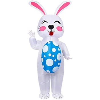 Пасхальный надувной костюм кролика для взрослых, забавные костюмы, Косплей, фэнтезийный костюм