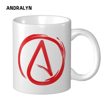 Персонализированная атеистическая кружка 11 унций, керамическая кофейная кружка, металлическая лента, прямая поставка