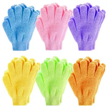 Перчатки для ванны с пятью пальцами, Бытовое Полотенце Для душа, Скраб для мытья тела, Детские товары для Дома, Эластичные перчатки для чистки спины