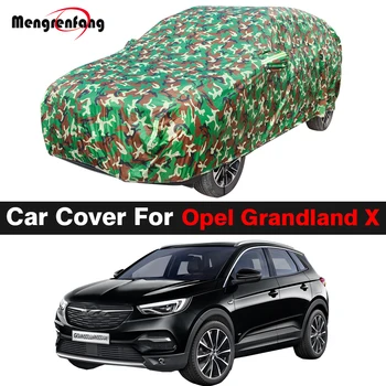 Полностью Камуфлированный Водонепроницаемый автомобильный чехол для внедорожника Opel Grandland X 2017-2023, Солнцезащитный козырек от Ультрафиолета, Защита от Снега, Дождя, пыли