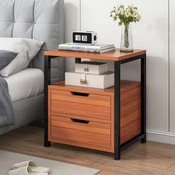 Прикроватный столик, Простой современный Многофункциональный Легкий Роскошный шкаф для хранения, Простой прикроватный шкаф для спальни, Шкаф для хранения, Письменный стол