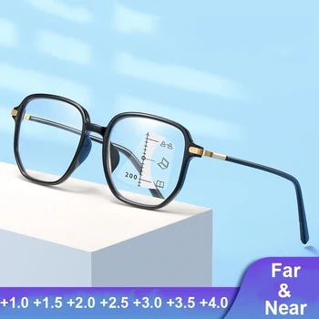Прогрессивные Бифокальные Очки Для Чтения С Защитой От Синего Света, Очки Для Дальнозоркости, Очки для Близорукости, Дальнозоркость с Диоптриями до + 4,0