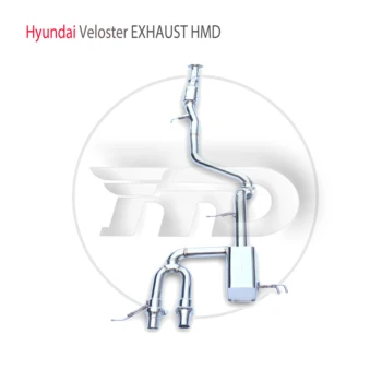 Производительность выхлопной системы из нержавеющей стали HMD Catback подходит для автомобильного глушителя Hyundai Veloster 1.6