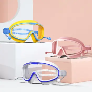 Противотуманные Плавательные очки, детские Плавательные очки с большой оправой и широким обзором, Профессиональные Водонепроницаемые очки для дайвинга, Инструменты для плавания