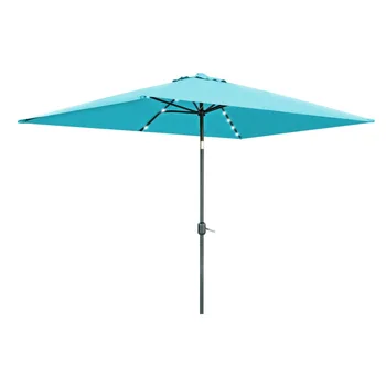 Прямоугольный зонт для патио со светодиодной подсветкой на солнечной батарее - 10 x 6,5 дюймов - От торговой марки Innovations (Peacock)