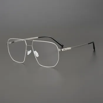 Ретро негабаритные очки классическая оправа для очков menUV400 Винтажные дизайнерские титановые оптические очки женские СОЛНЦЕЗАЩИТНЫЕ ОЧКИ