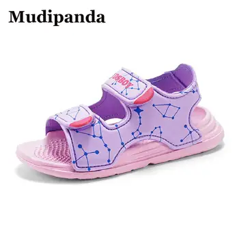 Розовые детские сандалии для девочек, нескользящие детские пляжные сандалии, Повседневная школьная обувь для девочек, Удобная обувь для малышей, летняя обувь