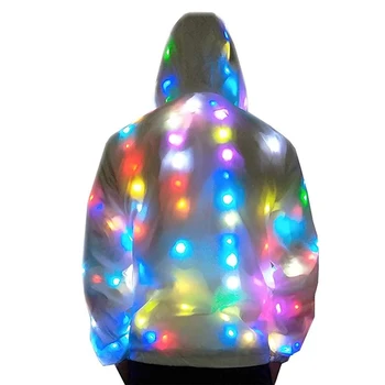 Светодиодная куртка, светящаяся Костюмная одежда, Креативный водонепроницаемый световой костюм, Танцевальный костюм, Рождество, Хэллоуин, Спортивная команда, светодиодная одежда