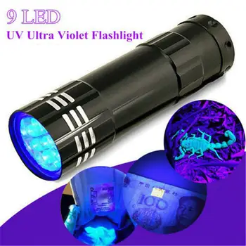 Светодиодный ультрафиолетовый фонарик, многофункциональный Мини-флуоресцентный фонарик с ультрафиолетовым излучением, легкая наружная аварийная лампа, портативное освещение