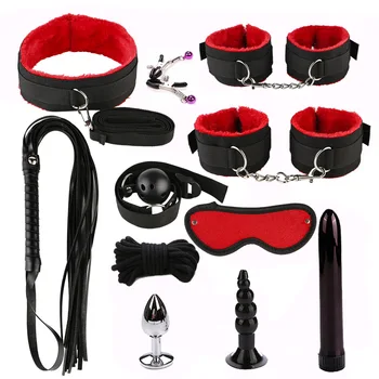 Секс-игрушки для взрослых, женский сексуальный нейлоновый костюм, альтернатива связыванию и дисциплине, плюшевый костюм для пары, флирт, комплект из 11 предметов, секс-т