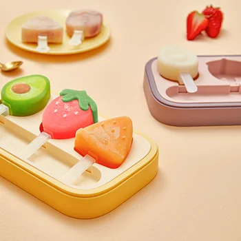 Силиконовая форма для фруктового мороженого в форме фруктового мороженого с крышкой, формы для мороженого 